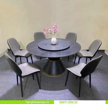Bộ bàn ăn xoay tròn 6 ghế ngồi MDU 059